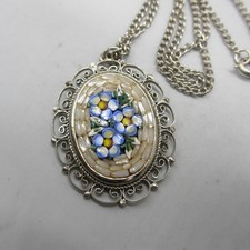 Vintage Micro Mosaic Necklace