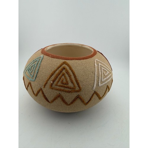 Round ceramic pot decorative - ceramic,