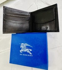 Burberry men Wallet Dark brown leather