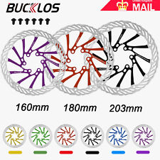 BUCKLOS 160/180/203mm MTB Bicycle Front Rear Disc Brake Rotor 6 Bolt for Shimano