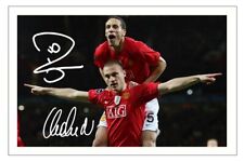 RIO FERDINAND & NEMANJA VIDIC Signed Autograph PHOTO Print MANCHESTER UNITED