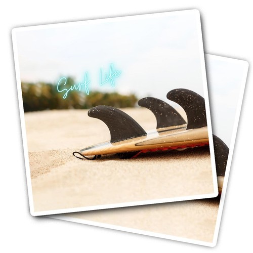 Vinyl stickers surf life - 2x,
