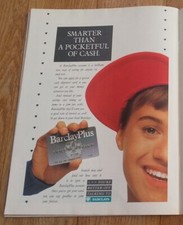 BARCLAYS Barclayplus card 1988 Press ADVERT/Poster/Clipping 11x8 inches