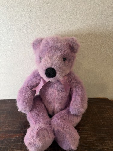 Purple teddy bear plush - purple,