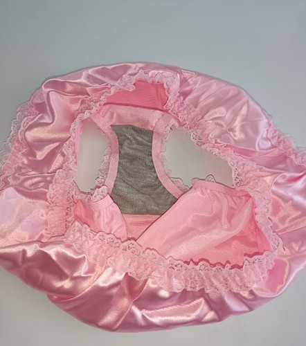 Pink satin knickers - pink,