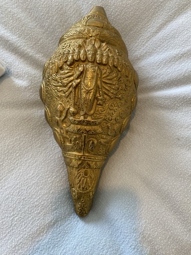 Brass vishnu conch shank - conch,