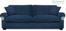 Fabric 4 Seater Sofa - Blue