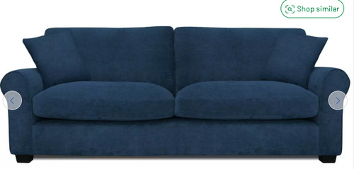 Fabric seater sofa blue - fabric,