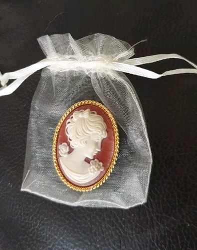 Vintage cameo brooch - brooch., x