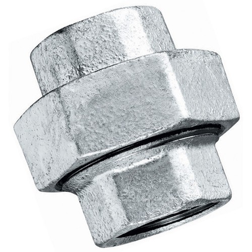 Galvanised steel pipe union - galvanised,