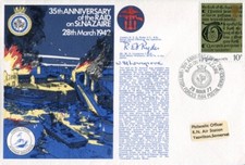 WW2 St Nazaire Raid senior naval officer R.E.D Ryder VC signed cover 