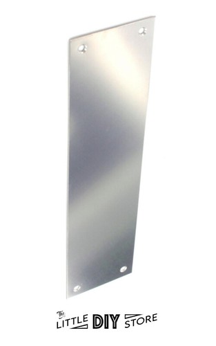 Door plate chrome finger push - chrome,