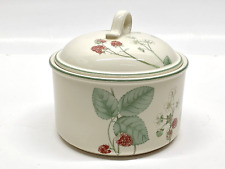 Wedgwood Raspberry Cane Granada Shape Lidded Casserole Pottery Dish 3pt