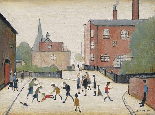 Lowry children playing old - ls,