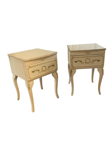 Vintage pair bedside tables - pair,