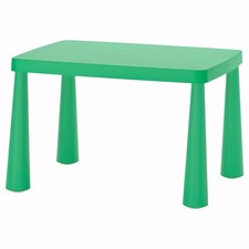 Ikea MAMMUT Children's table, in/outdoor/bright green, 77x55 cm