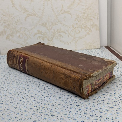 Antique leather bound ledger - leather,