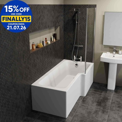Modern shaped shower bath - modern,
