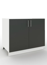 JD Greta Adjustable Kitchen Sink Unit 1000mm Storage Cabinet – Dark Grey Matt