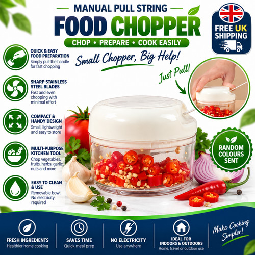 Pull cord pulling food chopper - pull,