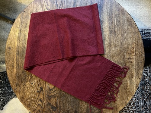 Red cashmere scarf - cashmere,