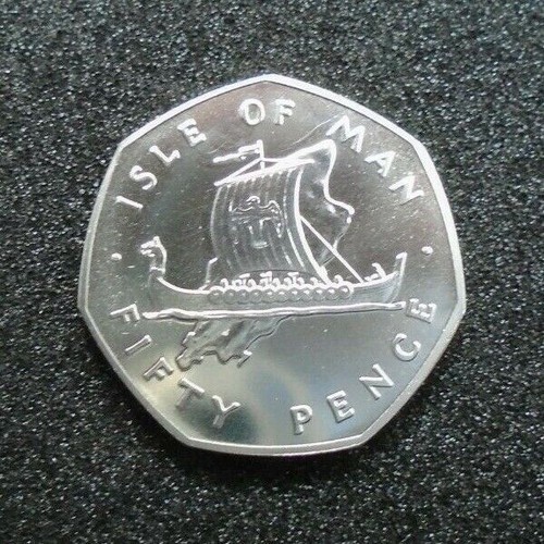 Isle man silver - isle, 50p