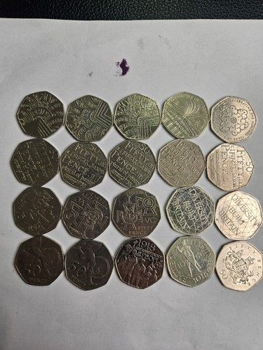 Collectable p coins - 20, 50
