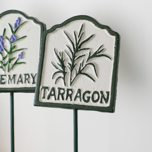 Tarragon herb garden sign cast - tarragon,