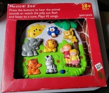 Vintage John Lewis Musical Zoo Musical Instrument Toy Baby Toddler 18+ months