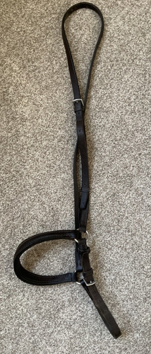 Dropped noseband brown - dropped, leather