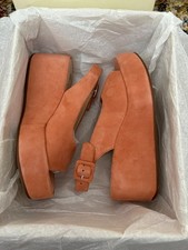 New Hogl Suede Leather  Orange