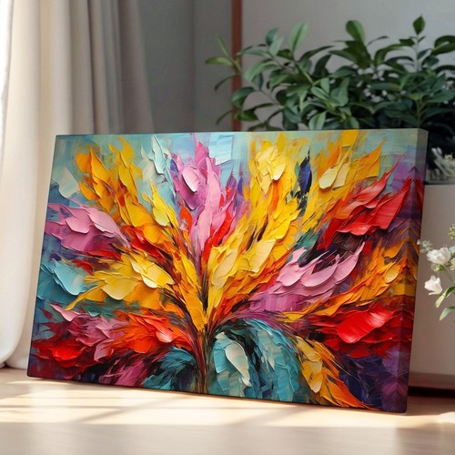 Feather painting canvas wall - painting,
