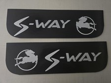 IVECO  X 2 Lorry HGV Truck Mudflaps 18/60cm Smooth Black  Mud Flaps White Text