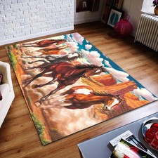 Horse Pattern Rug – Nature