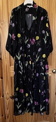 Preen long black floral maxi - preen,