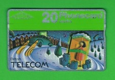 British Telecom Phone Card - 20 Units - Winter Scene - UK - 1980s - Used