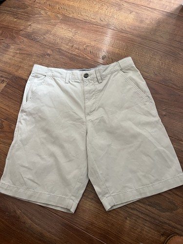 Men beige cotton shorts - beige,
