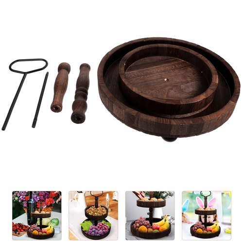 Wooden tiered cake stand - ,