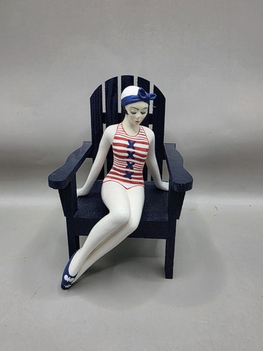 Retro bathing beauty figurine - retro,