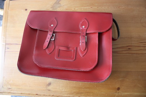 Oxblood satchel bag - oxblood,