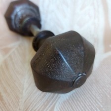 PAIR VINTAGE/ANTIQUE HEAVY 5.5 Cms CAST IRON CENTRE FRONT DOOR KNOBS PULLS 653g