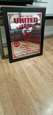 Vintage Manchester United Mirror - Football Memorabilia- Trophy’s 