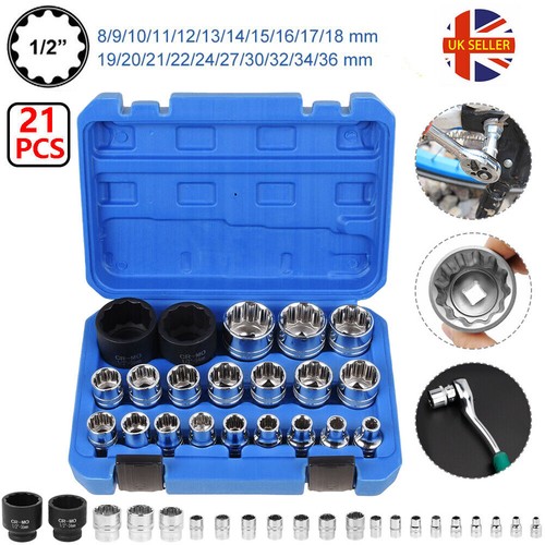21pcs drive universal - 21pcs, 1/2"