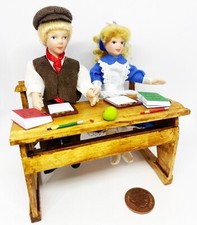 Dolls House Wooden School Desk