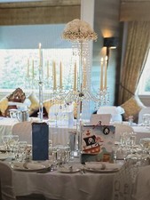 Tall Crystal Wedding Candelabra