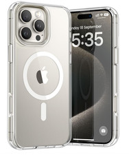 MagSafe Compatible Crystal Clear TPU + PC Shockproof Case For iPhone 16 15 14 13