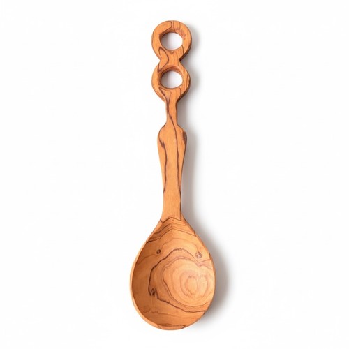 Large wooden serving spoon - spoon, –