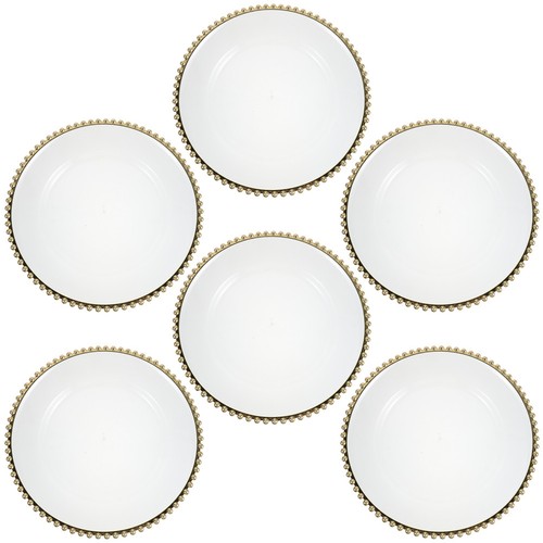6pcs plastic clear plates - clear,