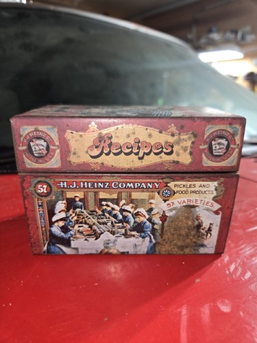Vintage tin box - tin, h.j