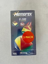 3 x Memorex E-180 3 Hours VHS